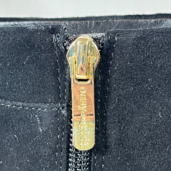 Easy Spirit Leather Suede Black Boots Gold Accent Size US 8.5 - Picture 6 of 11